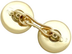 1920’s 0.24 Ct Diamond 18k Yellow Gold and Hardstone Cufflink and Stud Set