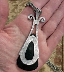 HUGE Vintage 1970’s Signed Pendant Necklace
