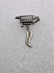 Wheeler Manufacturing WM Sterling Silver Paddle/Steam Boat Charm Kentucky