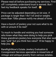 Vintage Estate Jewlery Evaluation & Consignment Services 925 10k 14k 18k Testing