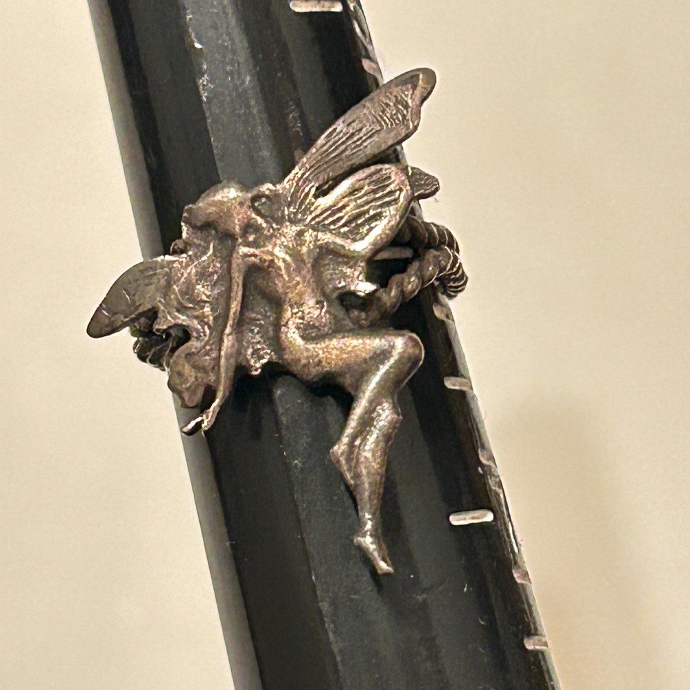 Vtg Sterling Silver Art Nouveau Fairy Faerie Sprite Pixie Imp Nymph Size 6 925