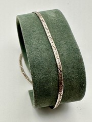 Vintage IBB Italy Sterling 4pc Bracelet Set Serpentine Curb Flat Herringbone Mix
