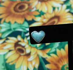 Vintage Chunky Sterling Silver & Larimar Stud Post Earrings 925 * 3.12g