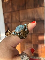 Aunt Elza’s Scarab Antique Ring Magnificent Magical Fortune Teller Heirloom Adj