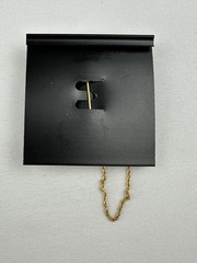 Gold & Silver Tone Sled Brooch Vintage Chain