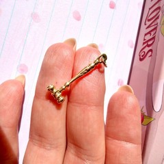 Vintage 14k Gold Judge Gavel Charm, Pendant