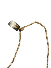 Vintage Goldtone Necklace with Large Faux Pearl And Faux Pearl Tassle 30″