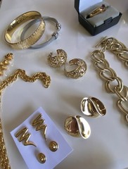 Vintage Now Mixed Silver And Gold Tone Jewelry Lot 58 Piece