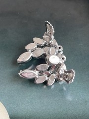 Vintage Signed Weiss Clear Rhinestone Clip-on Earrings