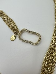 VTG JOHN EDWARD PSYCHIC MEDIUM CHAKRAS NECKLACE PENDANT Gold Tone Estate Read
