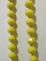 Vintage Kate Spade Faceted Beaded Necklace 32” in Bright Yellow Cut To The Chase