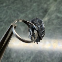 Art Nouveau Brooch Repurposed Into Ring Sterling Silver Size 8 Poppy