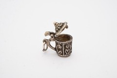 Vintage 835 Silver Beer Stein Charm Articulating
