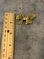 Vintage Signed AAI Gold Tone Bow Brooch/Pin