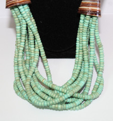 Women’s Vintage Multicolor Coconut Beaded Necklace 29 in