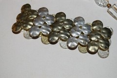 Vintage to now lot of 4 glass plastic metal crystal beaded bracelets