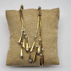 Fabulous dangle Earrings multi strand faux pearl lightweight flirty