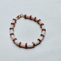 Natural Sea Coral Brass Handmade Bracelet Japanese Coral Gemstone Beads Bracelet