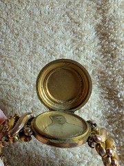Antique D.F. Briggs CARMEN Sweetheart Expansion Bracelet Engraved Monogram