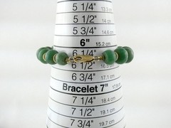 Vintage 14k Yellow Gold and Green Aventurine Bead Strand Bracelet 32.5g 6.25 In