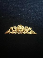 Vintage Rose Sconce 22K Gold Plated Brass Stamping for Jewelry/Craft/Decoration