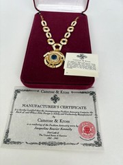 JBK Camrose & Kross Jackie Kennedy Enamel Necklace 21″ 28.32g Box COA