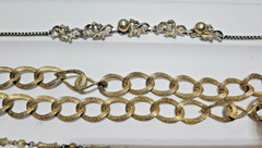 Lot 10 Unique Vintage Costume Jewelry Necklaces-Gold and Silver Tones Nice Asst.
