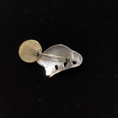 Vintage Large Unusual Taxco Mexico Sterling Silver Brontosaurus Dinosaur Brooch