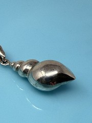 Vintage 925 Sterling Silver Conch Beach Sea Shell Pendant 2g