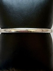 Vintage Mexico 925 Sterling Silver Bangle Bracelet Starburst Etched TS-120 13.9g