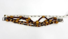 Vintage Estate Chunky Yellow Jasper Tiger’s Eye Mookaite Statement Necklace