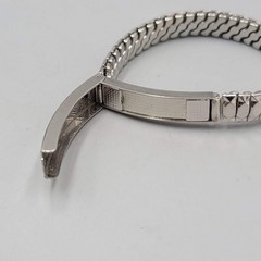 Vintage KAY Id Bracelet Silver tone Expanding Hidden Compartment 6 in
