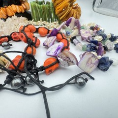 Vintage Beachy Bracelet Lot Mermaid Shell Surfer Jewelry Reseller 21 Pc 1.57lb