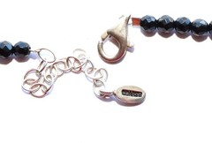 BARSE Sterling Necklace 19″ Black Dark Red Gray Beads Balls .925 Silver THAI