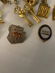 Lot Of 26 Vintage Avon & Avon Representative Awards Brooches Pins Pendant