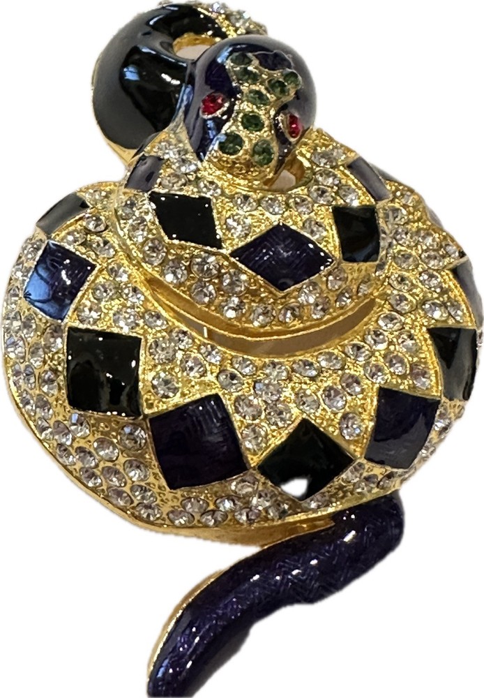 I Am Edgar Berebi my Blue Python pin Brooch From My Archives Vintage 24kplate
