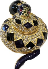 I Am Edgar Berebi my Blue Python pin Brooch From My Archives Vintage 24kplate