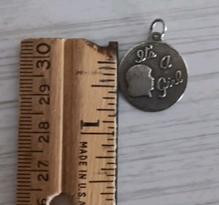 Vintage Beau Sterling Silver It’s A Girl Gender Reveal Round Charm