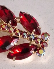 DeLizza & Elster Juliana Brooch Bold Statement Piece 3” Long Big Crystals