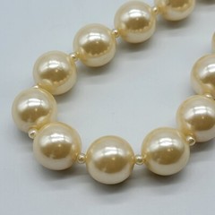Vintage Faux Pearl Beaded Classic Necklace 19″