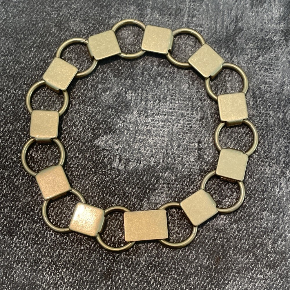 Vintage Signed MMA Metropolitan Museum Of Arts Goldtone Chain Bracelet