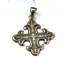 Vintage cross pendant 925 Sterling silver Italy