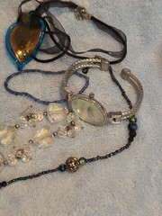 lot of 17 pcs of Beaded jewelry variety of items, sizes, Watch, colors.