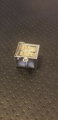 VINTAGE JMS STERLING SILVER 3-D MONEY BOX CHARM WITH DOLLAR INSIDE