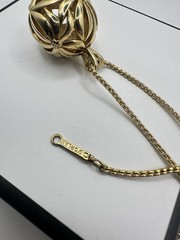 VTG D’ORLAN 1960s GOLD PLATED NECKLACE 36″IN XL Estate Sale Signed Ball Orb Read