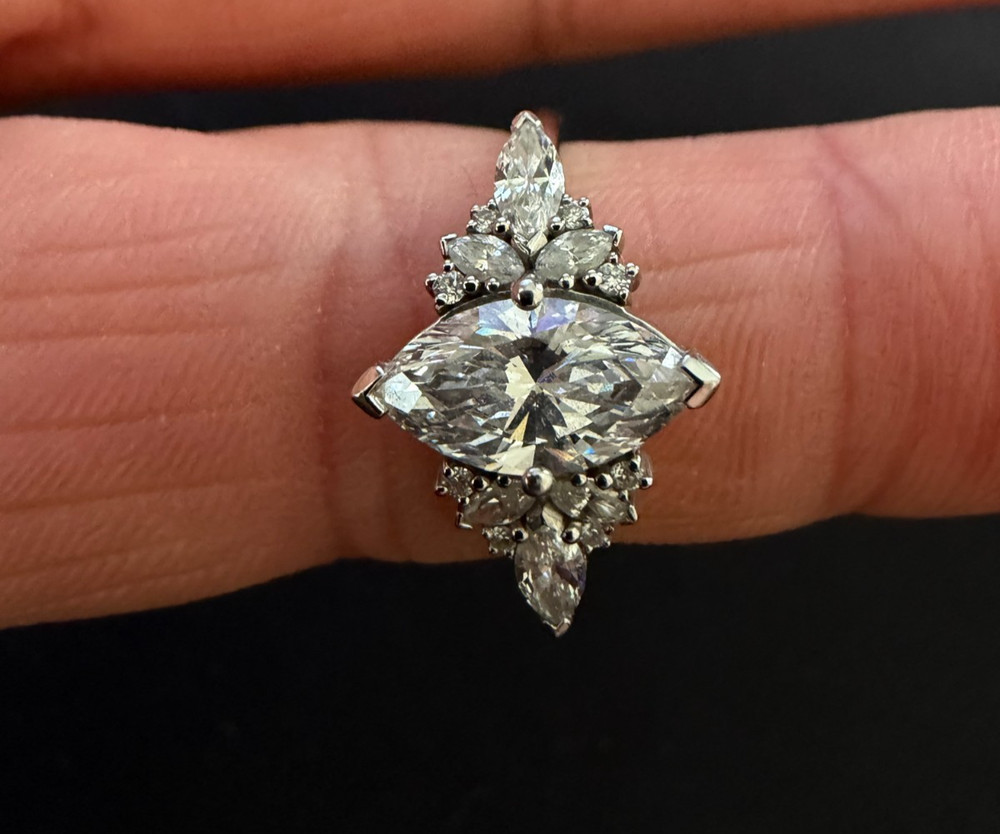 Sarah O. “Monroe” 14k White Gold 1.03 ct Marquise Size 5.5