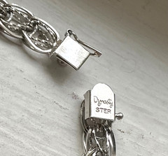 Vintage DYNASTY USA SILVER CHARM BRACELET 7 1/4” Wearable Wedding Engagement
