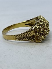 BEAUTIFUL Ring Solid 15K Yellow Gol$ Filigree VINTAGE HANDMADE 4.3gr. Size 6.75