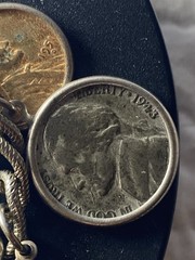Vintage Coin Charm Bracelet 1940 – 1950’s Nine Coins – Bracelet
