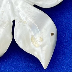 Mother of Pearl Flower Jewelry Lot Brooch Clip On Earrings MOP Floral